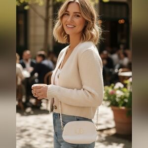 White Velvet Dior Beauty Makeup Bag